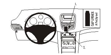 Fixation voiture Proclip  Brodit Peugeot 207 Réf 853815