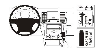 Fixation voiture Proclip  Brodit Chevrolet Epica Réf 853900