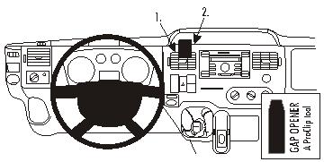 Fixation voiture Proclip  Brodit Ford Transit  Va bloquer porte-gobelet et une table. Réf 853904