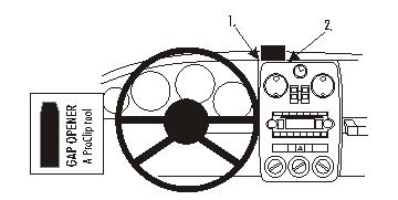 Fixation voiture Proclip  Brodit Chrysler PT Cruiser Réf 853913