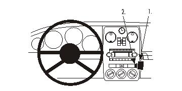 Fixation voiture Proclip  Brodit Chrysler PT Cruiser Réf 853914