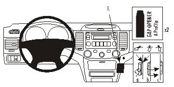 Fixation voiture Proclip  Brodit Kia Magentis Réf 853917