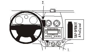 Fixation voiture Proclip  Brodit Chevrolet Aveo Réf 853923