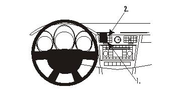 Fixation voiture Proclip  Brodit Chrysler Sebring Réf 853947