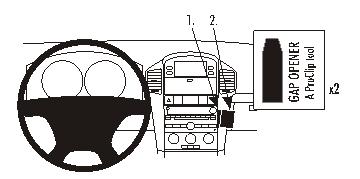 Fixation voiture Proclip  Brodit Chevrolet Captiva Réf 853954