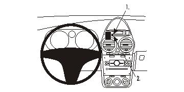 Fixation voiture Proclip  Brodit Opel Corsa  PAS pour les modèles avec la navigation de l'usine ou grand écran. Réf 853955