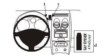 Fixation voiture Proclip  Brodit Nissan Qashqai Réf 853965