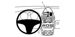 Fixation voiture Proclip  Brodit Opel Corsa  PAS pour les modèles avec la navigation de l'usine ou grand écran. Réf 853967