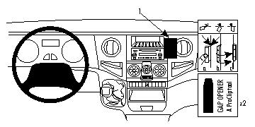 Fixation voiture Proclip  Brodit Iveco Daily Réf 853969