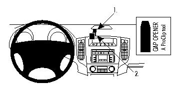 Fixation voiture Proclip  Brodit Mitsubishi Pajero Réf 853981