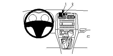 Fixation voiture Proclip  Brodit Toyota Auris Réf 853984