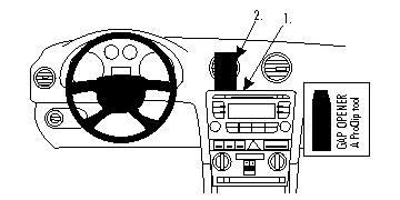 Fixation voiture Proclip  Brodit Audi A3  PAS pour les modèles avec écran de navigation. Réf 853989