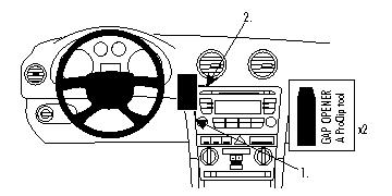 Fixation voiture Proclip  Brodit Audi A3  PAS pour les modèles avec écran de navigation. Réf 853990