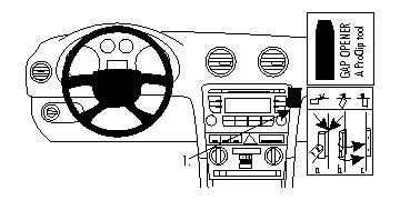 Fixation voiture Proclip  Brodit Audi A3  PAS pour les modèles avec écran de navigation. Réf 853991
