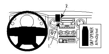 Fixation voiture Proclip  Brodit Ford F-Series 250  PAS pour les modèles avec rabaissez système de navigation. Réf 854013