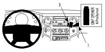 Fixation voiture Proclip  Brodit Ford F-Series 250  PAS pour les modèles avec rabaissez système de navigation. Réf 854014