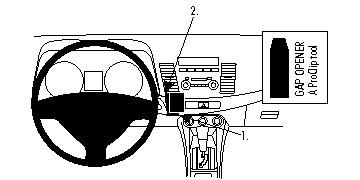 Fixation voiture Proclip  Brodit Mitsubishi Lancer Réf 854051