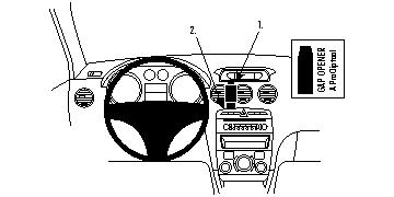 Fixation voiture Proclip  Brodit Peugeot 308  PAS pour les modèles avec option GPS d'origine. Réf 854071