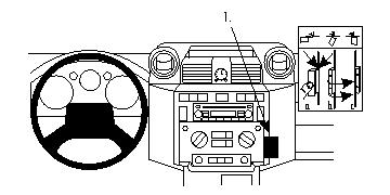 Fixation voiture Proclip  Brodit Land Rover Defender Réf 854078