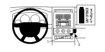 Fixation voiture Proclip  Brodit Jeep Cherokee Réf 854092