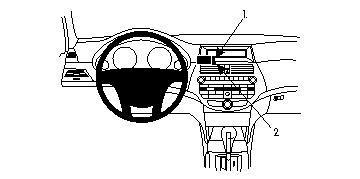 Fixation voiture Proclip  Brodit Honda Accord  PAS pour les modèles avec option GPS d'origine. Réf 854098