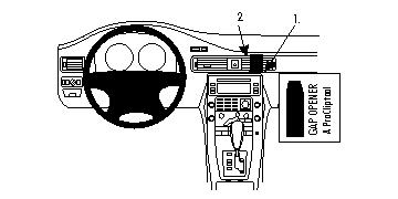 Fixation voiture Proclip  Brodit Volvo S80  SEULEMENT pour la finition bois Réf 854116