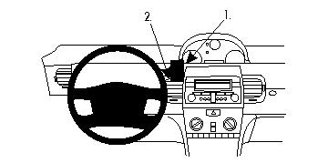 Fixation voiture Proclip  Brodit Lancia Ypsilon Réf 854122