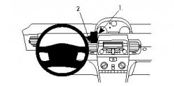 Fixation voiture Proclip  Brodit Lancia Ypsilon Réf 854122