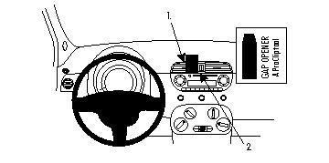 Fixation voiture Proclip  Brodit Fiat 500 Réf 854124