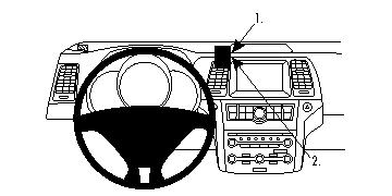 Fixation voiture Proclip  Brodit Nissan CrossCabriolet Réf 854149