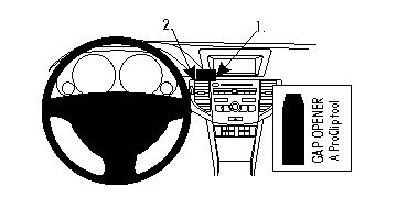 Fixation voiture Proclip  Brodit Acura TSX  PAS pour les modèles avec option GPS d'origine. Réf 854193