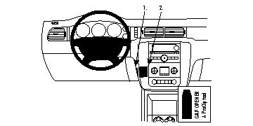 Fixation voiture Proclip  Brodit Chevrolet Avalanche  SEULEMENT pour le style de tableau de bord avec console centrale et deux bouches d'air au-dessus de la stéréo. Réf 854202