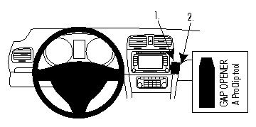 Fixation voiture Proclip  Brodit Volkswagen Golf Réf 854261