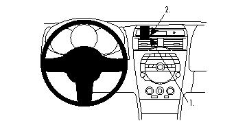 Fixation voiture Proclip  Brodit Mazda RX-8 Réf 854305