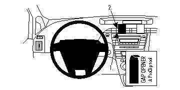 Fixation voiture Proclip  Brodit Toyota Prius Réf 854354