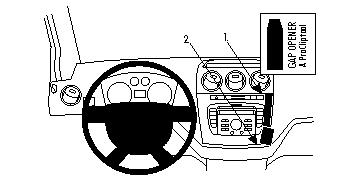 Fixation voiture Proclip  Brodit Ford Tourneo Connect  PAS pour les modèles avec port USB. Réf 854380