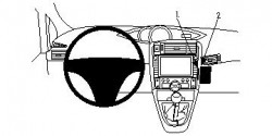 Fixation voiture Proclip  Brodit Toyota Verso  PAS pour les modèles avec option GPS d'origine. Réf 854451