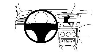 Fixation voiture Proclip Brodit Citroen C3 PAS pour les modèles avec écran de navigation. Réf 854453