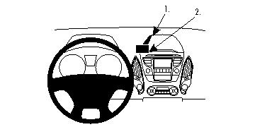 Fixation voiture Proclip  Brodit Hyundai ix35 Réf 854462