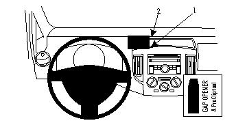 Fixation voiture Proclip  Brodit Nissan Evalia  2015 tableau de bord ne sont pas identiques dans tous les pays, de confirmer visuellement votre tableau de bord. Réf 854463