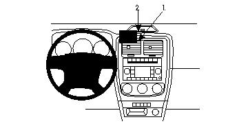 Fixation voiture Proclip  Brodit Dodge Caliber Réf 854488
