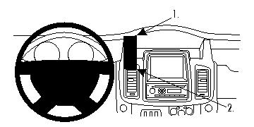 Fixation voiture Brodit Nissan Primastar. Réf Brodit 854517