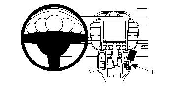 Fixation voiture Proclip  Brodit Porsche Cayenne Réf 854538