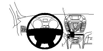 Fixation voiture Proclip  Brodit Ford C-Max  Kuga - PAS pour Sony stéréo. Réf 854570