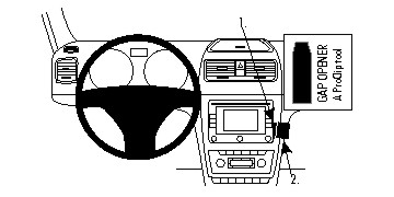 Fixation voiture Proclip  Brodit Skoda Yeti  SEULEMENT pour les modèles avec Amundsen stéréo. Réf 854587