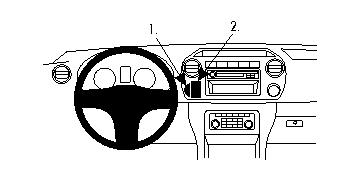 Fixation voiture Proclip  Brodit Volkswagen Amarok  SEULEMENT pour les modèles avec VW points de montage d'utilisation multiples équipés. PAS pour les appareils GPS. Réf 854601
