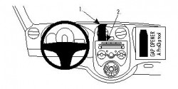 Fixation voiture Proclip  Brodit Nissan Micra  PAS pour les modèles avec option GPS d'origine. Réf 854629