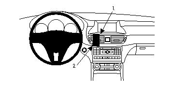 Fixation voiture Proclip  Brodit Mercedes Benz CLS-Class Réf 854631