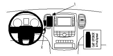 Fixation voiture Proclip  Brodit Dodge Durango 2WD Réf 854643