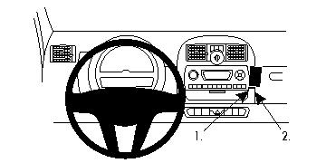 Fixation voiture Proclip  Brodit Smart ForTwo  PAS pour les modèles avec option GPS d'origine. Réf 854669